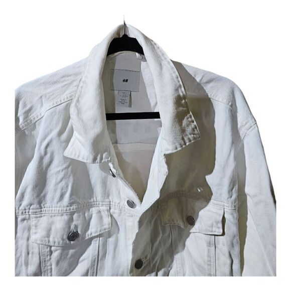 H&M x KEITH HARING White Denim Jacket - Size Large - Picture 3 of 7